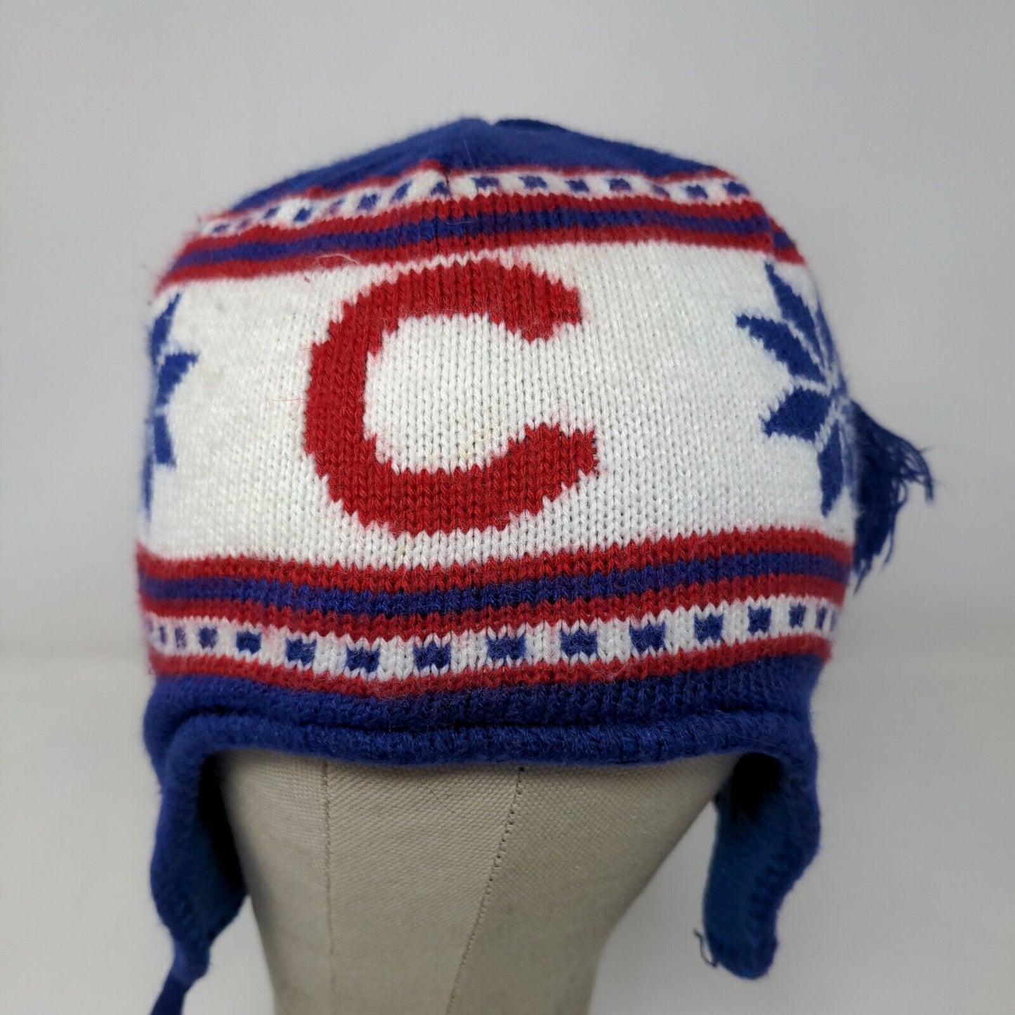 47 Brand Boys Chicago Cubs Knit Beanie Hat Blue White Embroidered Logo