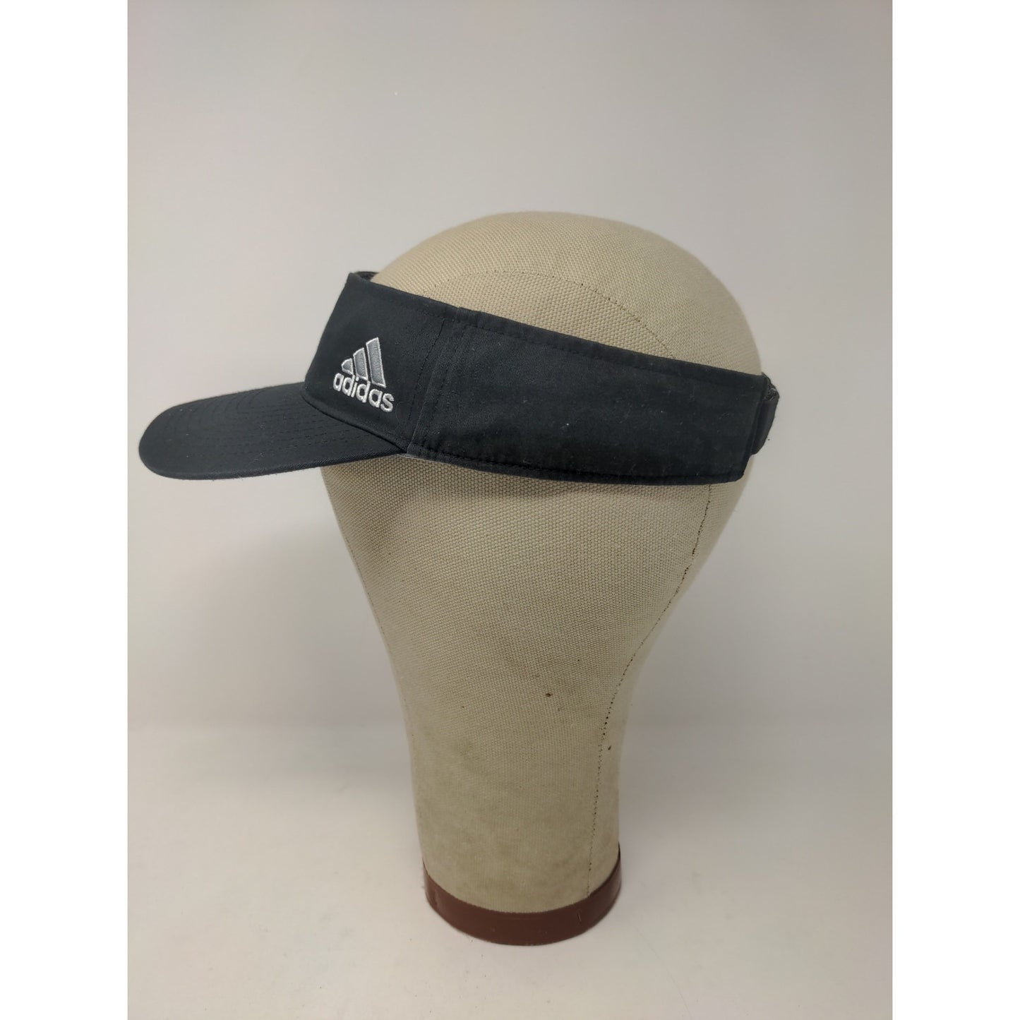 Womens Adidas Climalite Strapback Sun Visor Black Embroidered Logo