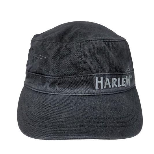 Harlem Women's Strapback Cadet Cap Black Size OSFA 100% Cotton Embroidered Logo