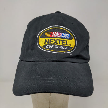 Nascar Men's Nextel Cup Series Strapback Hat Black OSFA Embroidered Logo