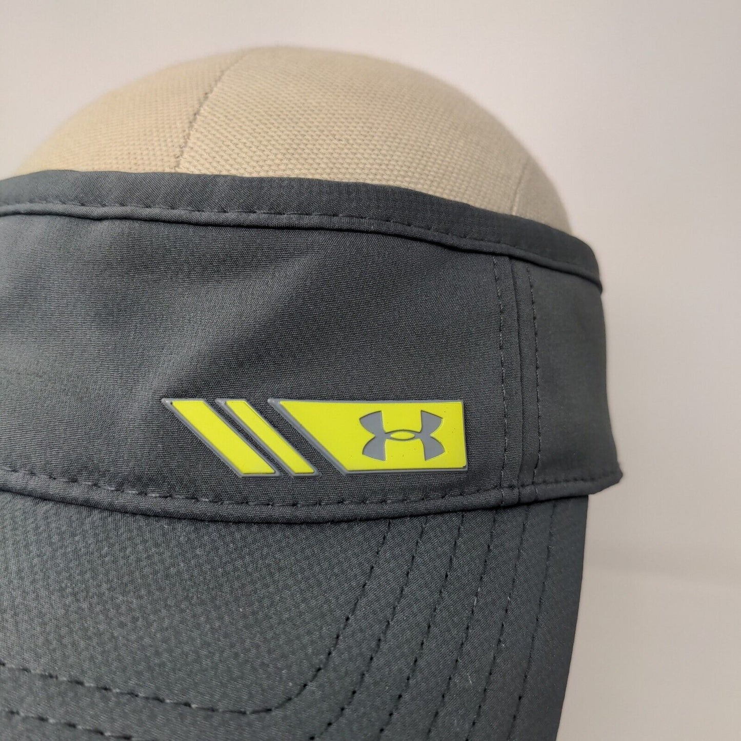 Under Armour Mens Golf Sun Visor Hat Strapback Gray OSFA Logo