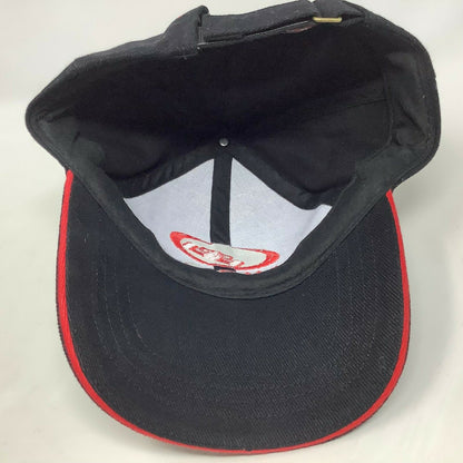 Rare Indy Japan Twin Ring Motegi Hat Black Strapback Red & Black Embroidered