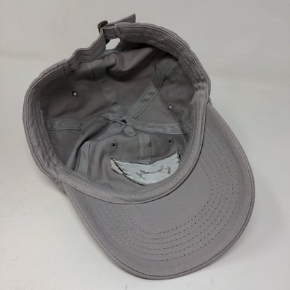 Unbranded Men's Slideback Hat Gray Adjustable 100% Cotton Embroidered Logo