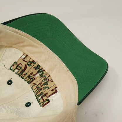 Toppers Clinton County BEEF Snapback Hat White Green Embroidered Text OSFA