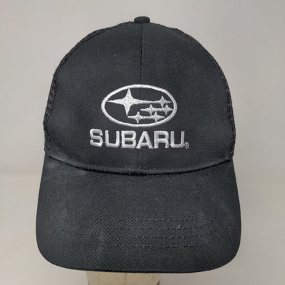 Subaru Men's Adventure Snapback Mesh Back Hat Black Adjustable Embroidered Logo