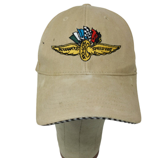 Indy Motor Speedway Safety Patrol Hat Strapback Embroidered Tan SEE DESC