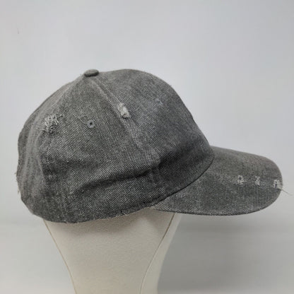 Unbranded Men's Snapback Hat Gray Adjustable Blank Distressed Accents