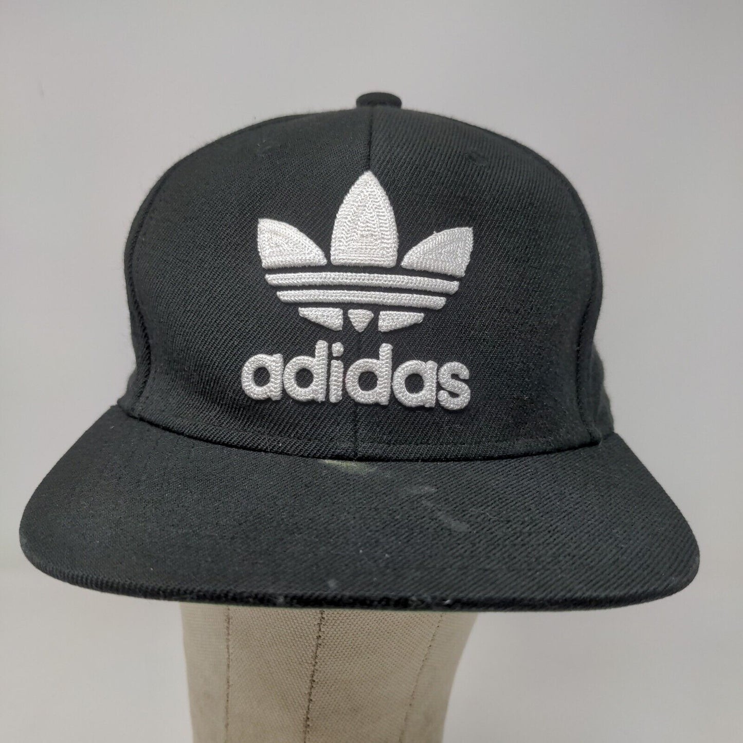 Adidas Men's Snapback Hat Black OSFA Embroidered Trefoil Logo