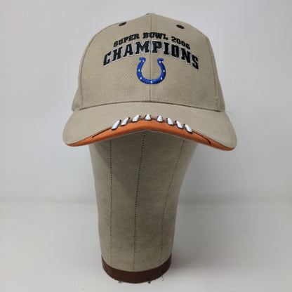 Reebok NFL Indianapolis Colts 2006 Super Bowl Champions Strapback Hat Tan OSFA