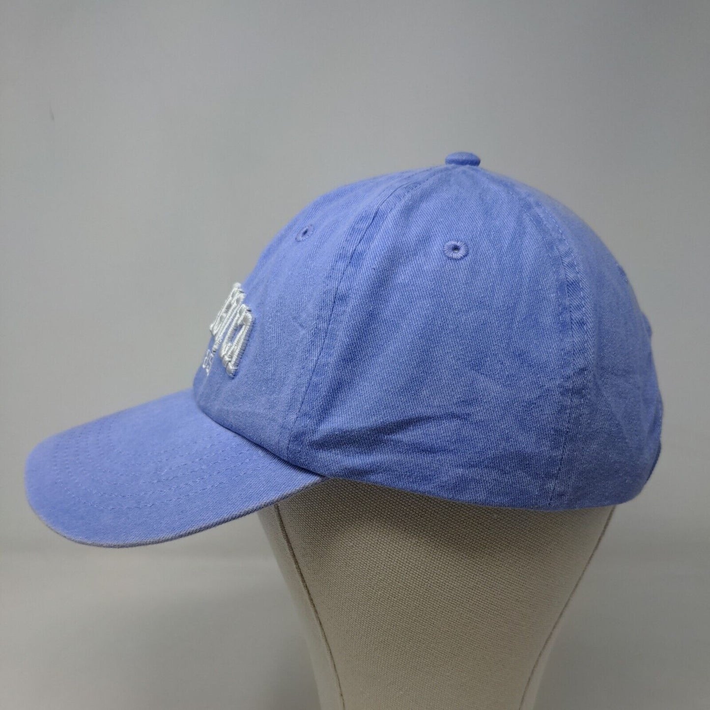 DK Embroidery Men's Strapback Hat Blue Adjustable Embroidered San Diego CA Logo