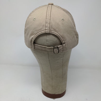 Barking Cow Slideback Hat Beige Tan Adjustable Embroidered Logo