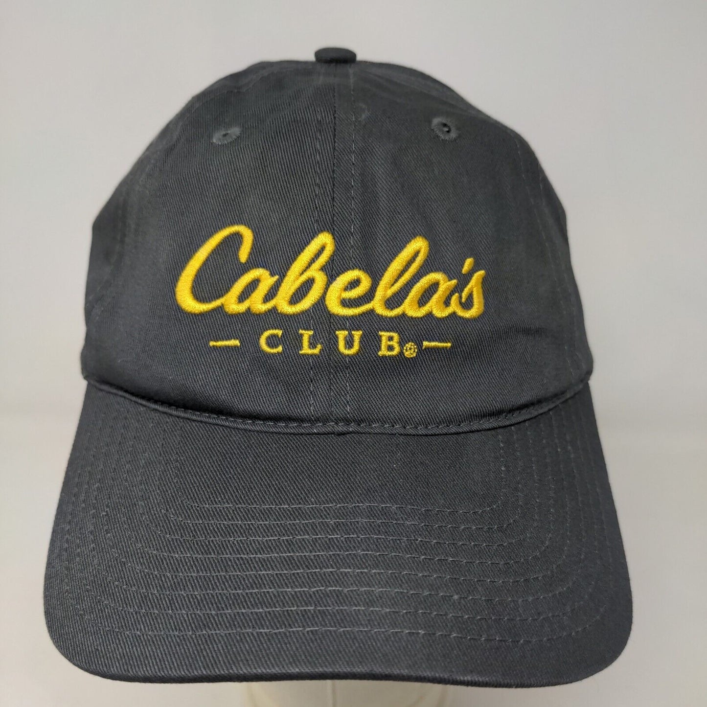 Cabela's Club Men's Slideback Hat Gray Size OSFM Embroidered Logo