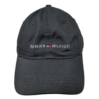 Tommy Hilfiger Men's Slideback Hat Black Size OSFA Embroidered Logo Cotton