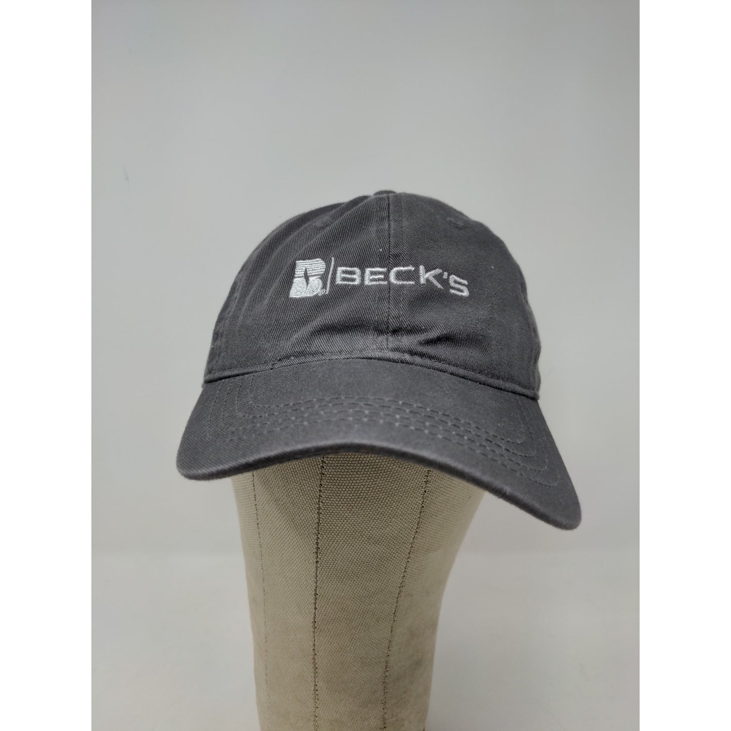 Becks Hybrid Seeds Slideback Hat OSFM Black Embroidered Logo