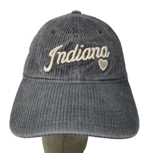 Home Free Women's Slideback Hat Gray OSFM Embroidered Logo Heart Indiana