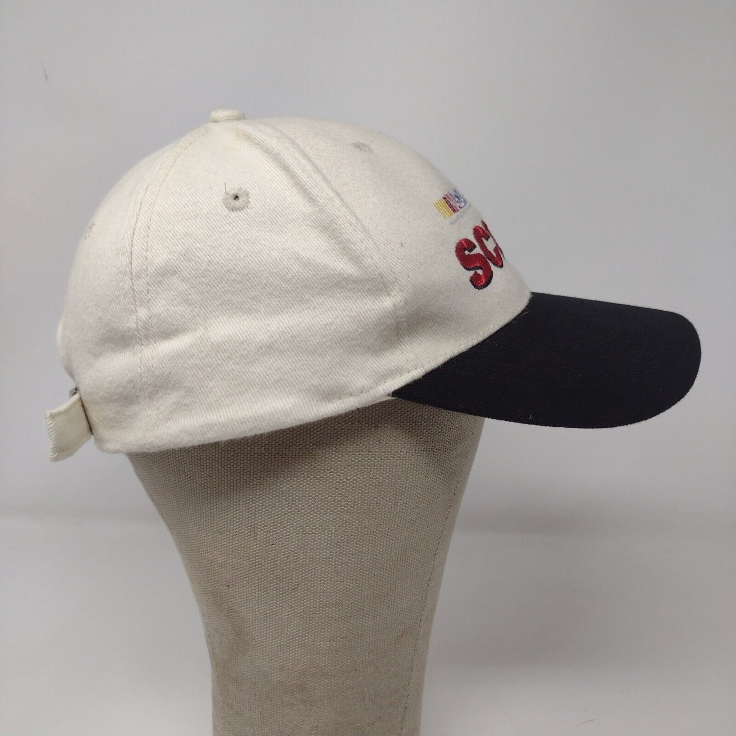 NASCAR Men's Winston Cup SCENE Slideback Hat Cream Adjustable Embroidered Logo