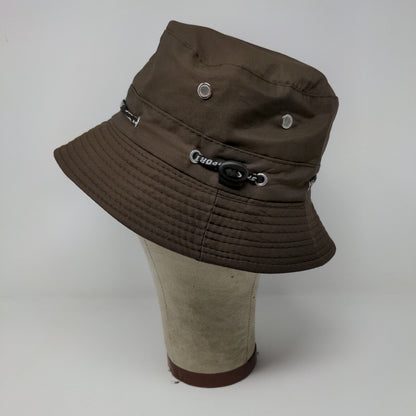 Brown Sport Bucket Hat Cap 100% Polyester Outdoors Hiking Size ?