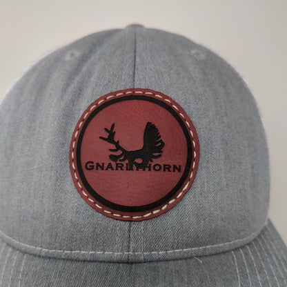Richardson Mens Gnarlhorn Snapback Mesh Back Hat White Gray Adjustable