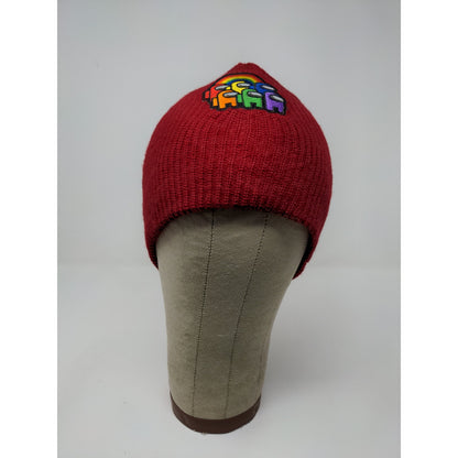 J.X.M.Y. Among Us Beanie Hat Embroidered Logo Rainbow Game Red SUS