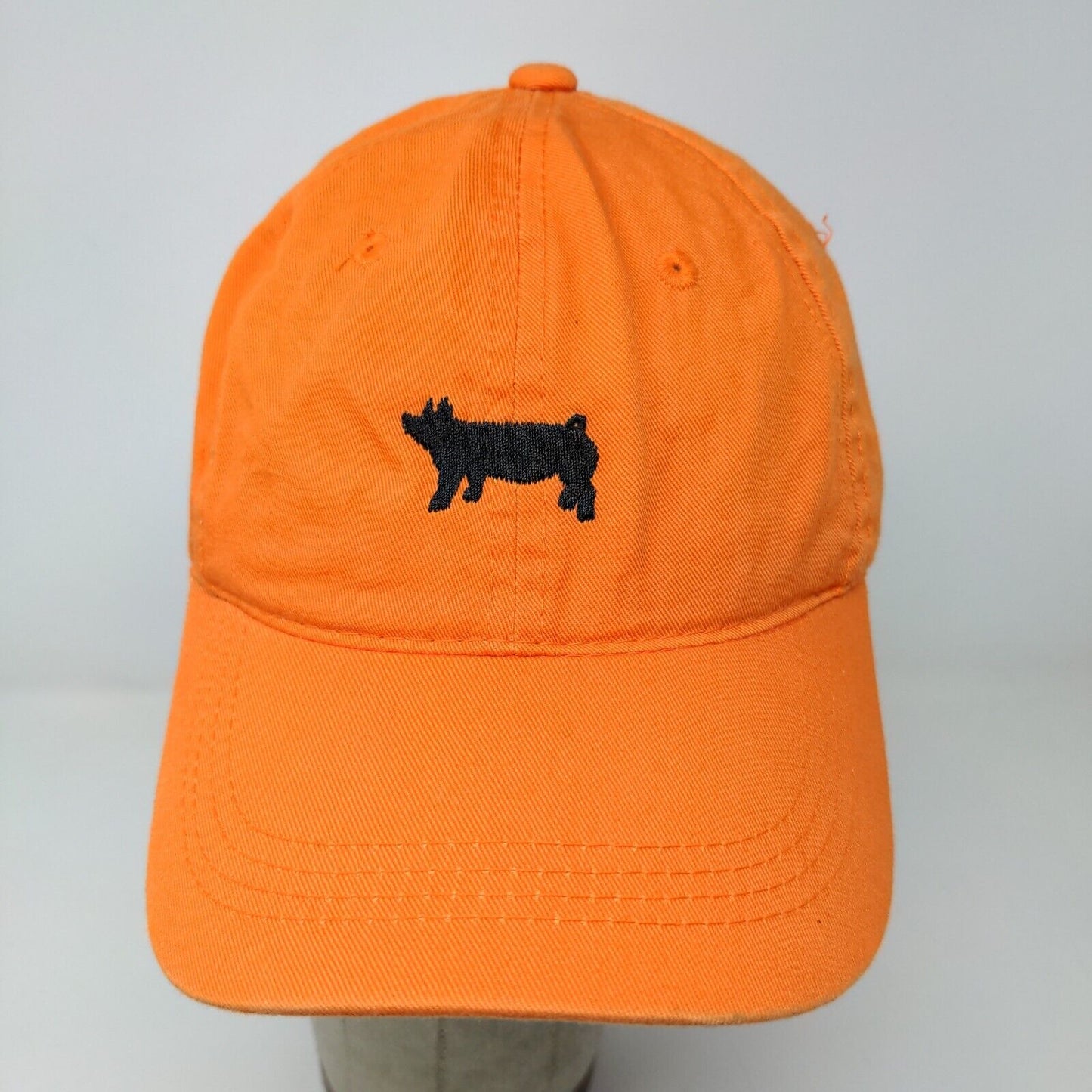 Hog Nation Men's Slideback Hat Cap Orange Size OSFM Embroidered Logo Pig