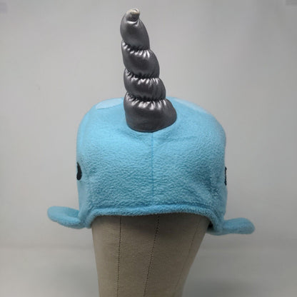 ELOPE Kids Narwhal Hat Blue Costume Cap Tusk Size Adjustable Plush Horn