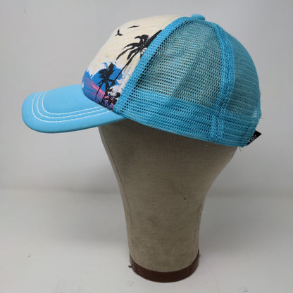 Del Sol Snapback Mesh Back Hat Blue Sunset Logo 100% Polyester