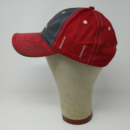 Dairyland Seed Strapback Hat Red Gray Embroidered Logo Farmer