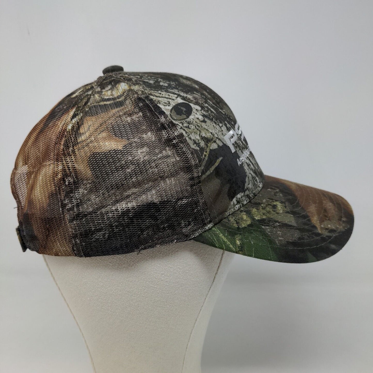 Port Authority Men's Strapback Mesh Back Hat Green Camouflage PSM Logo