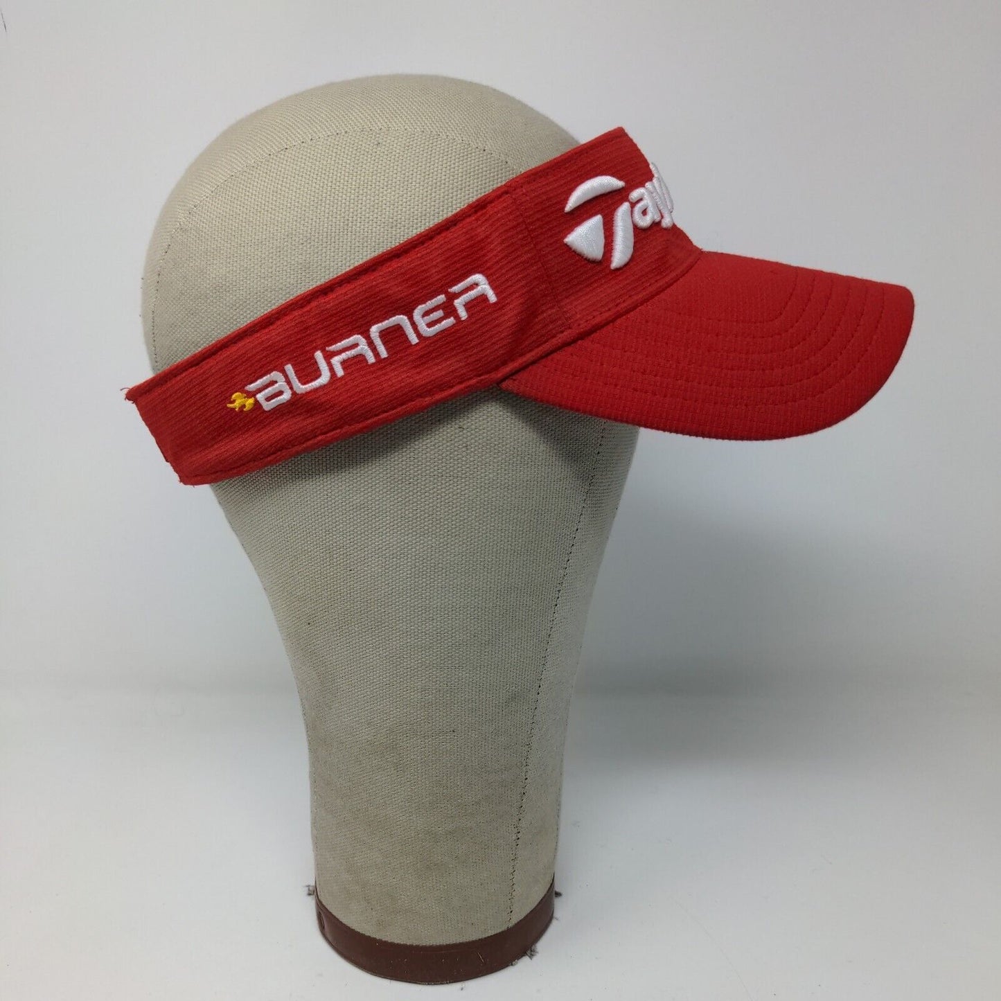 Taylor Made R9 Burner TMax Gear Sun Visor Hat Red OSFA Embroidered Logo Golf