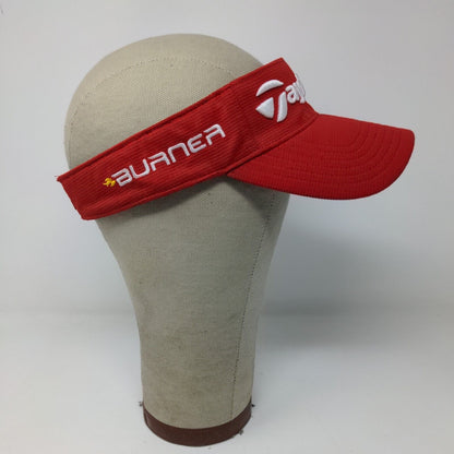 Taylor Made R9 Burner TMax Gear Sun Visor Hat Red OSFA Embroidered Logo Golf