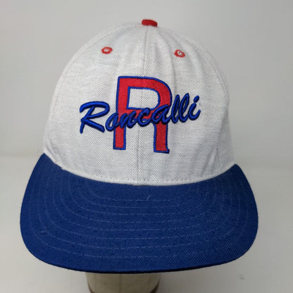 Roncalli Snapback Hat Gray OSFA Embroidered Logo Made in the USA