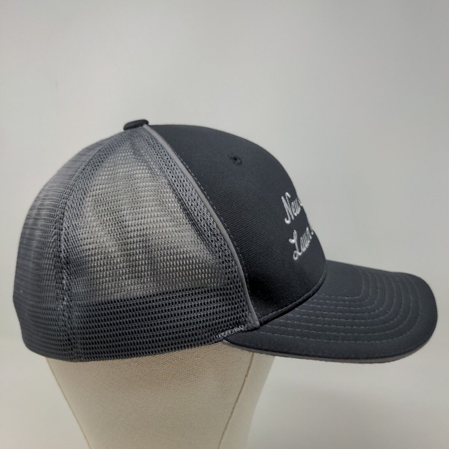 Richardson Men's New England Lawn Irrigation Fitted Mesh Back Hat Black SZ L/XL