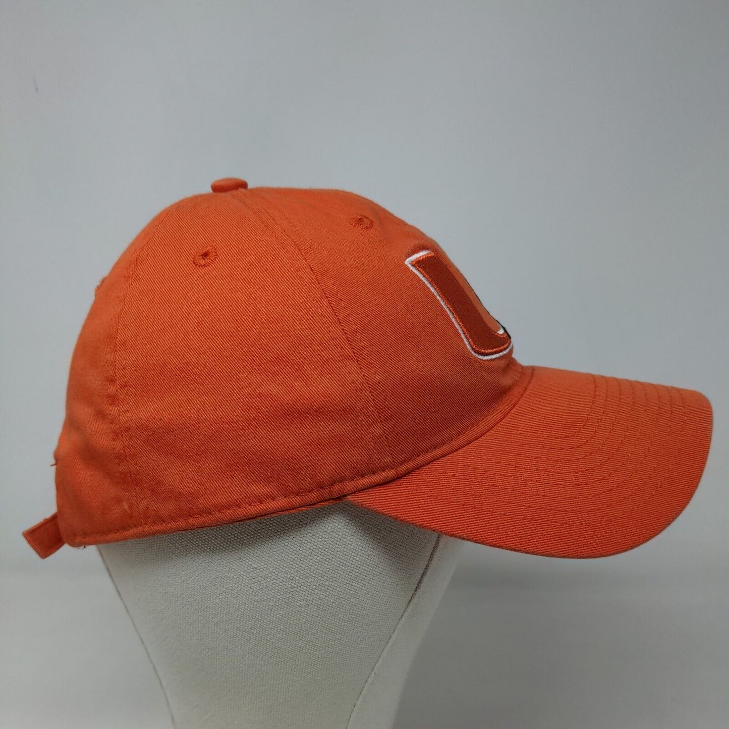 Adidas Men's Slideback Hat Orange Size OSFA Embroidered Miami Hurricanes Logo