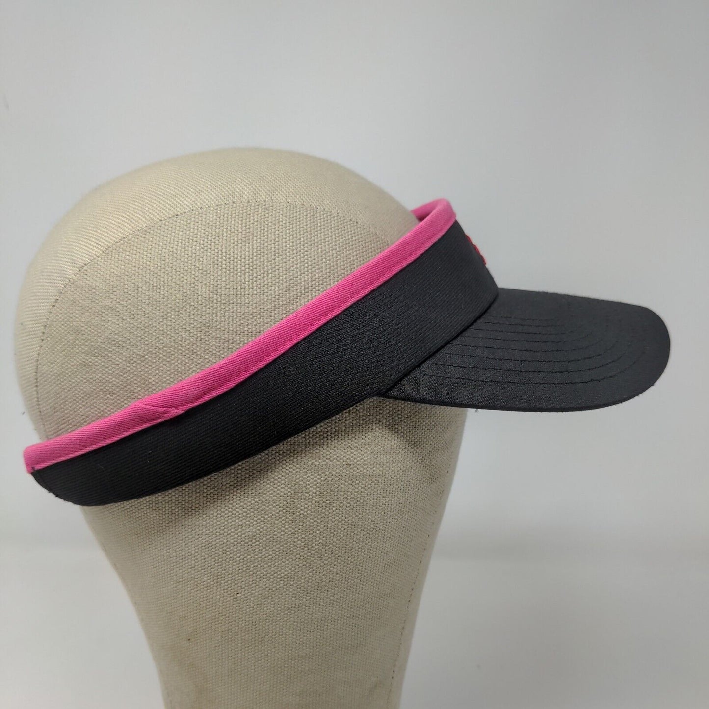 Adidas Climalite Women's Sun Visor Hat Cap Black Pink OSFA Embroidered Logo