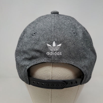 Adidas Men's Snapback Hat Gray Size OSFM Embroidered Trefoil Logo PolyCotton