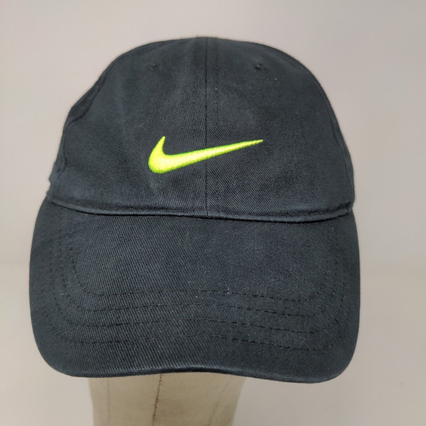 Nike Boy's Strapback Hat Black Size 4-7 100% Cotton Embroidered Swoosh Logo