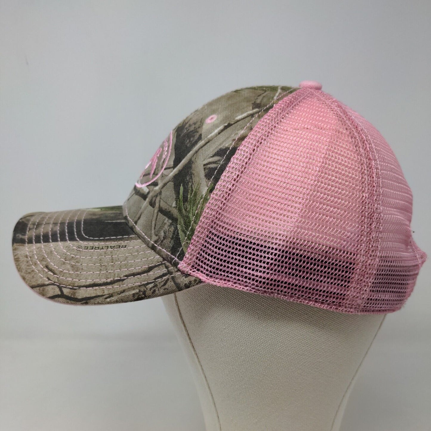 The Game Women's Duck Commander Pink Green Camo Hat Strapback Embroidered Logo