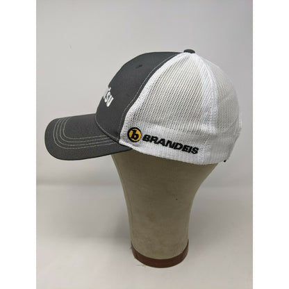 Komatsu Baseball Cap Hat Meshback Strapback Brandeis Black & White Logo Spellout