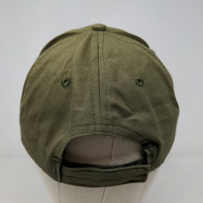 Unbranded Men's Strapback Hat Green Size 58CM Blank 100% Cotton