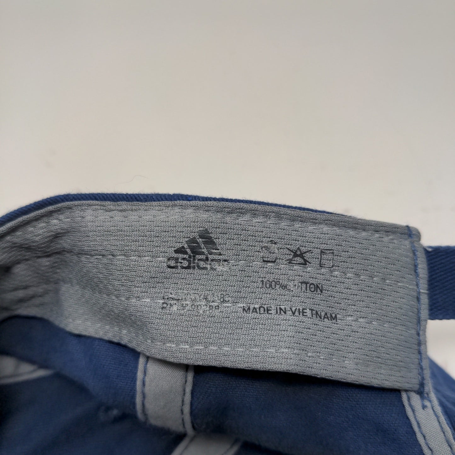 Adidas Men's Slideback Hat Blue White Embroidered Logo 100% Cotton