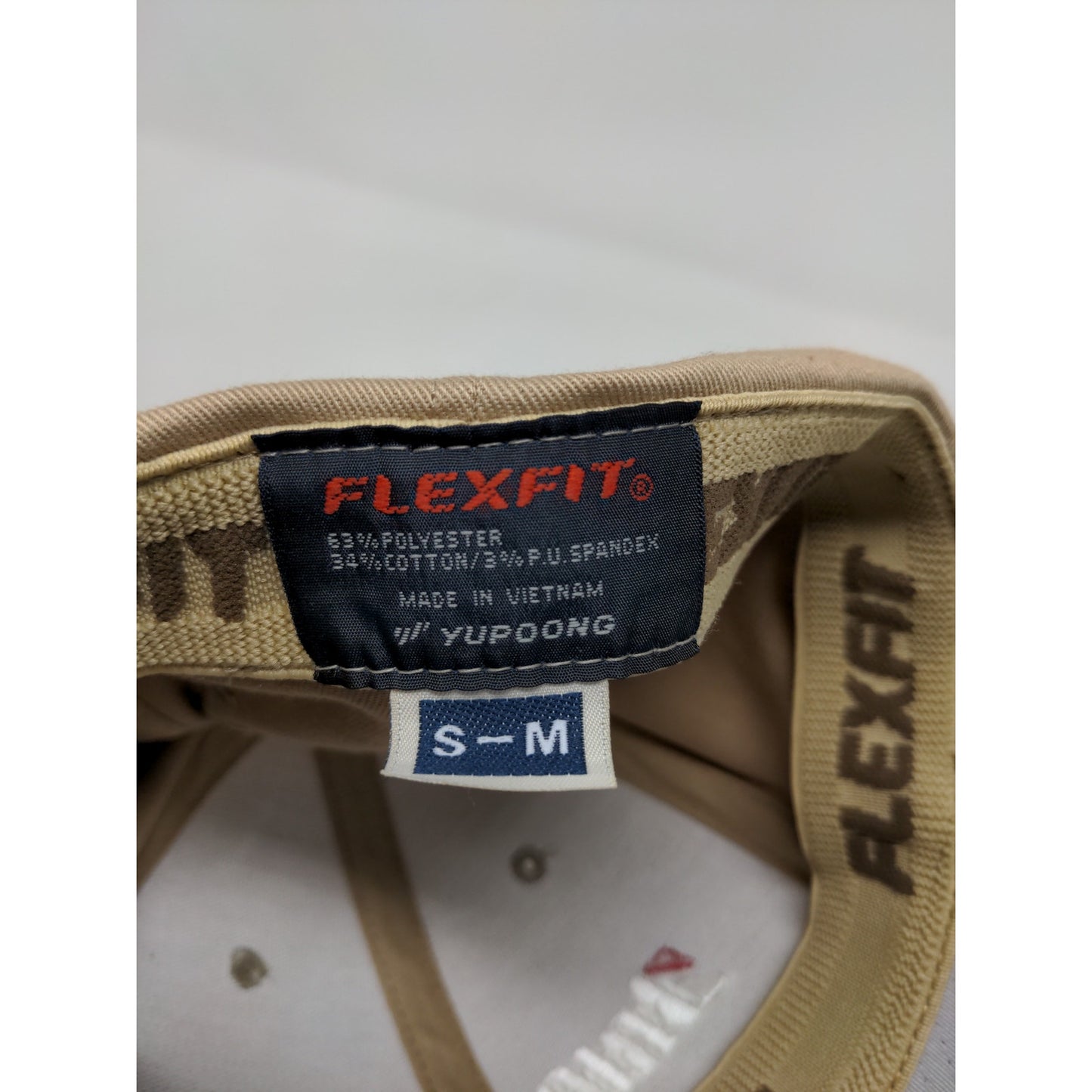 Flexfit Bridgestone Junior Golf Tour Lids Hat Size S-M Brown Tan