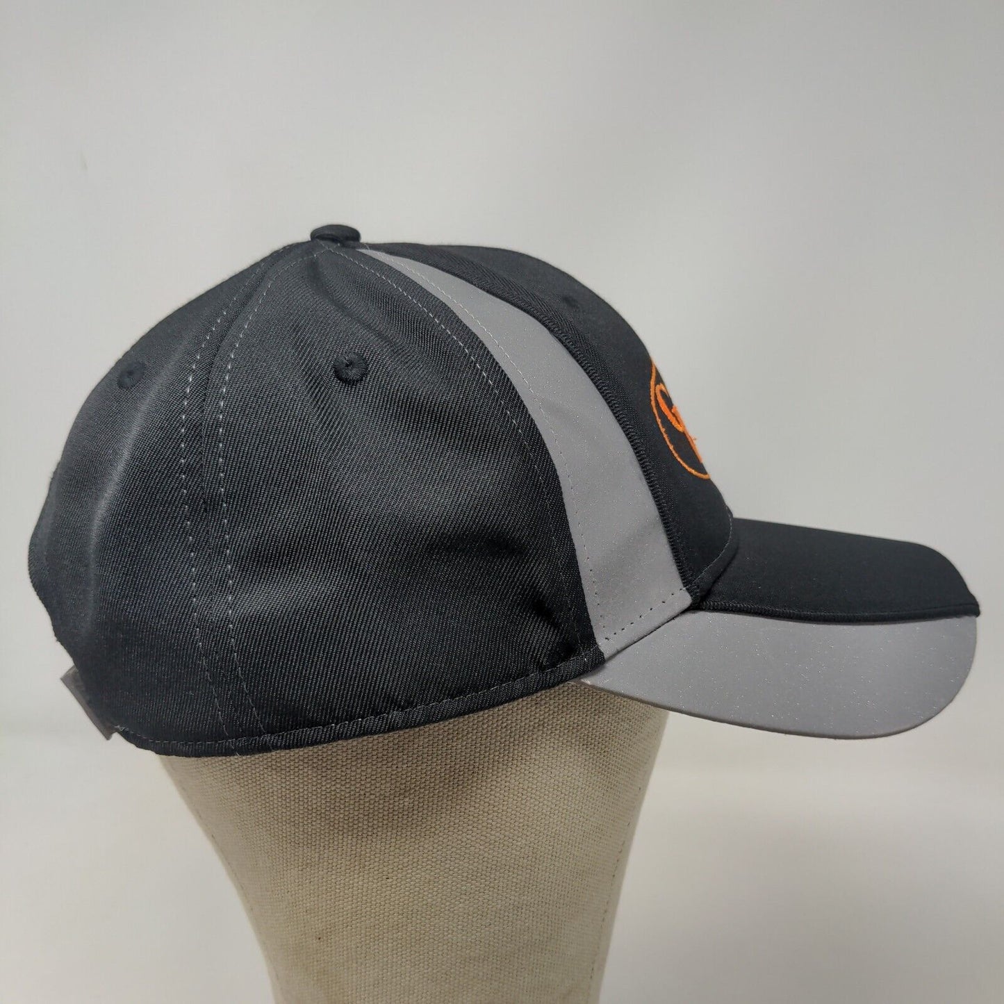 Otto Men's Strapback Hat Black Gray OSFM Gridley Interiors Embroidered Logo