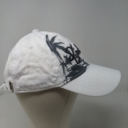 TBL Men's Slideback Hat White Adjustable Embroidered St. Lucia Logo Tourist