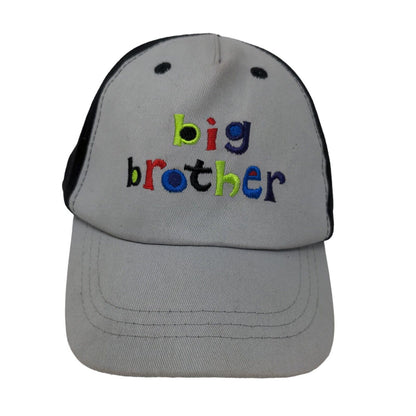 Unbranded Boys Toddler Strapback Hat Gray Size 2-3 Years Embroidered Big Brother