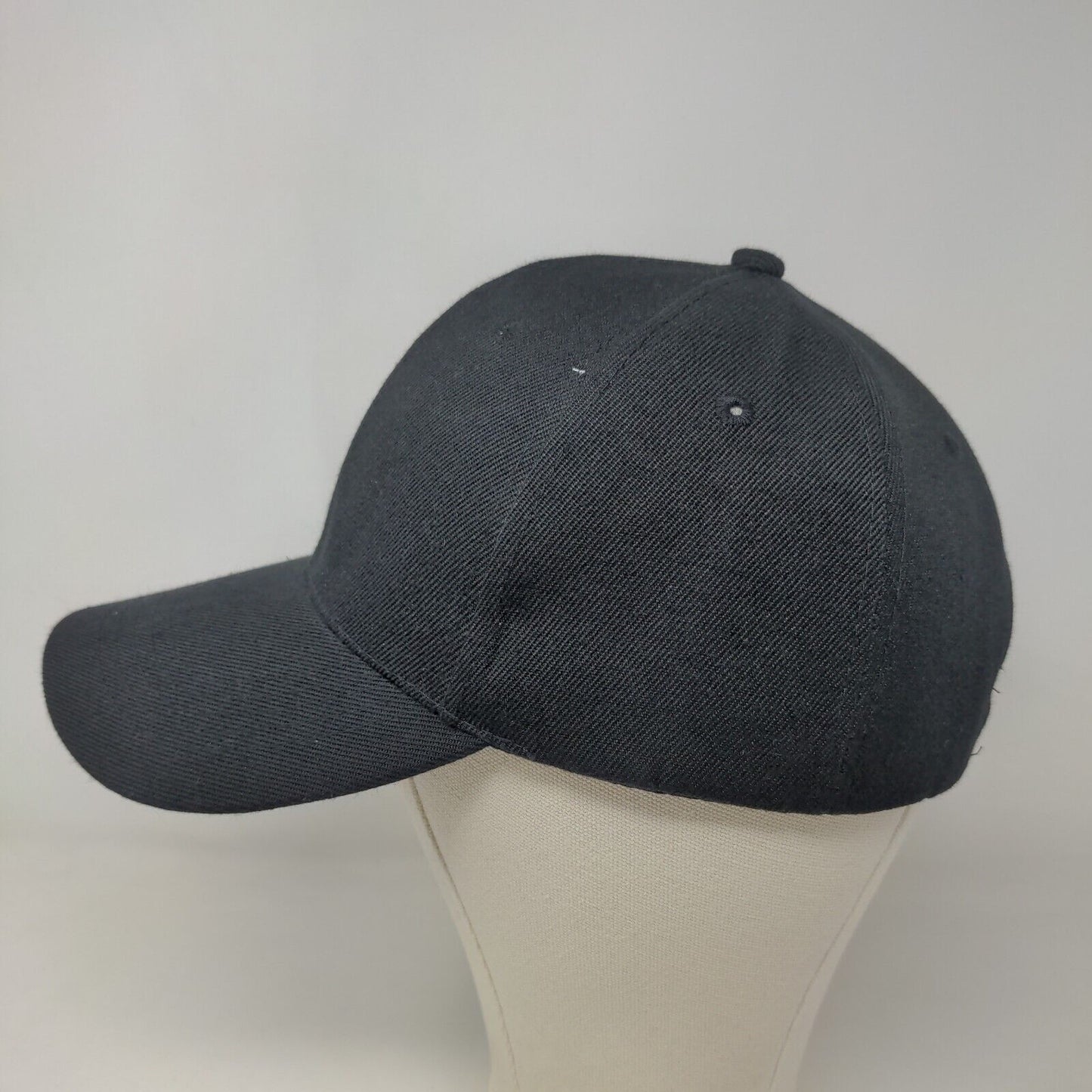 Tan's Club Men's Strapback Hat Black Adjustable Blank 100% Acrylic