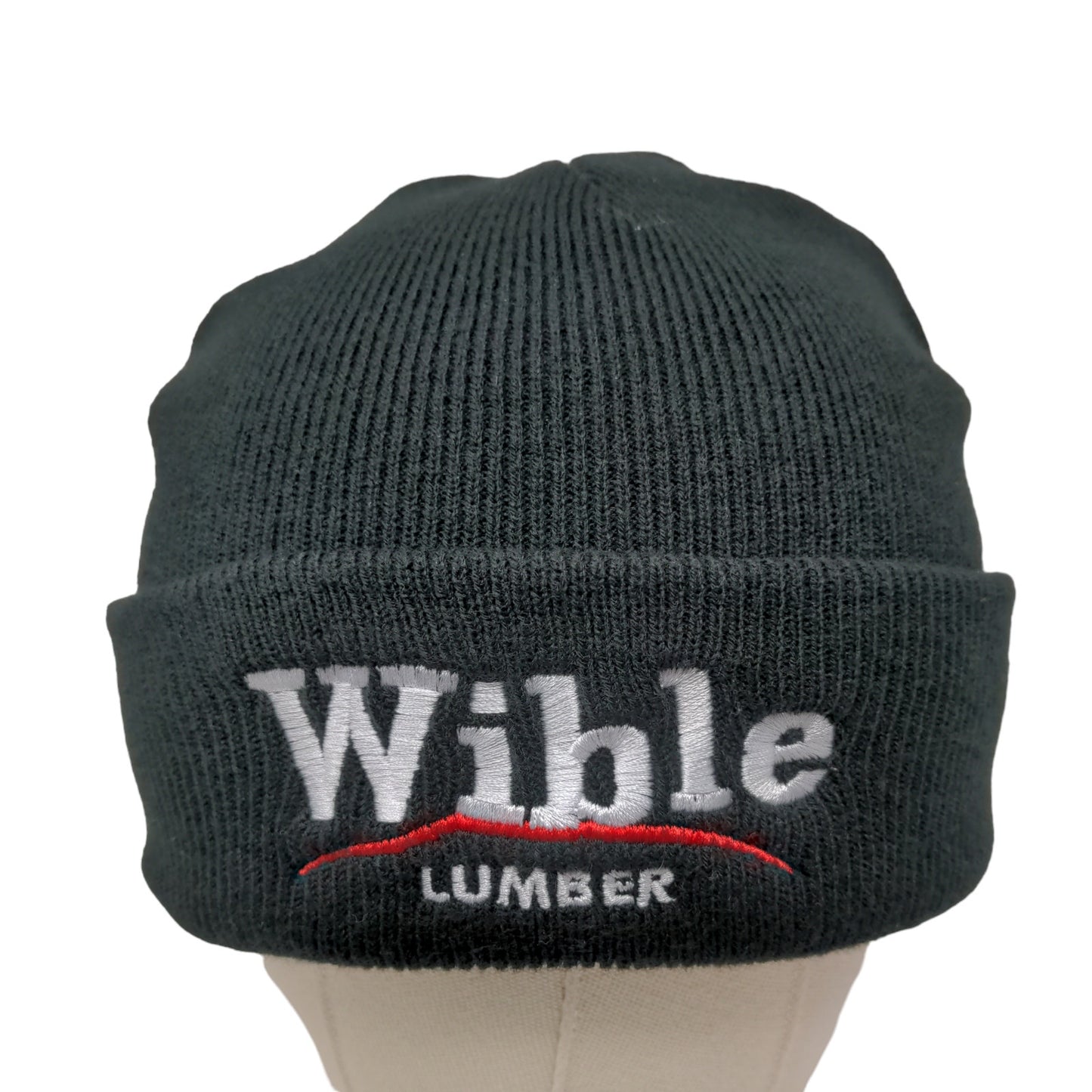 Port & Company Men's Wible Lumber Knit Beanie Hat Black 100% Acrylic