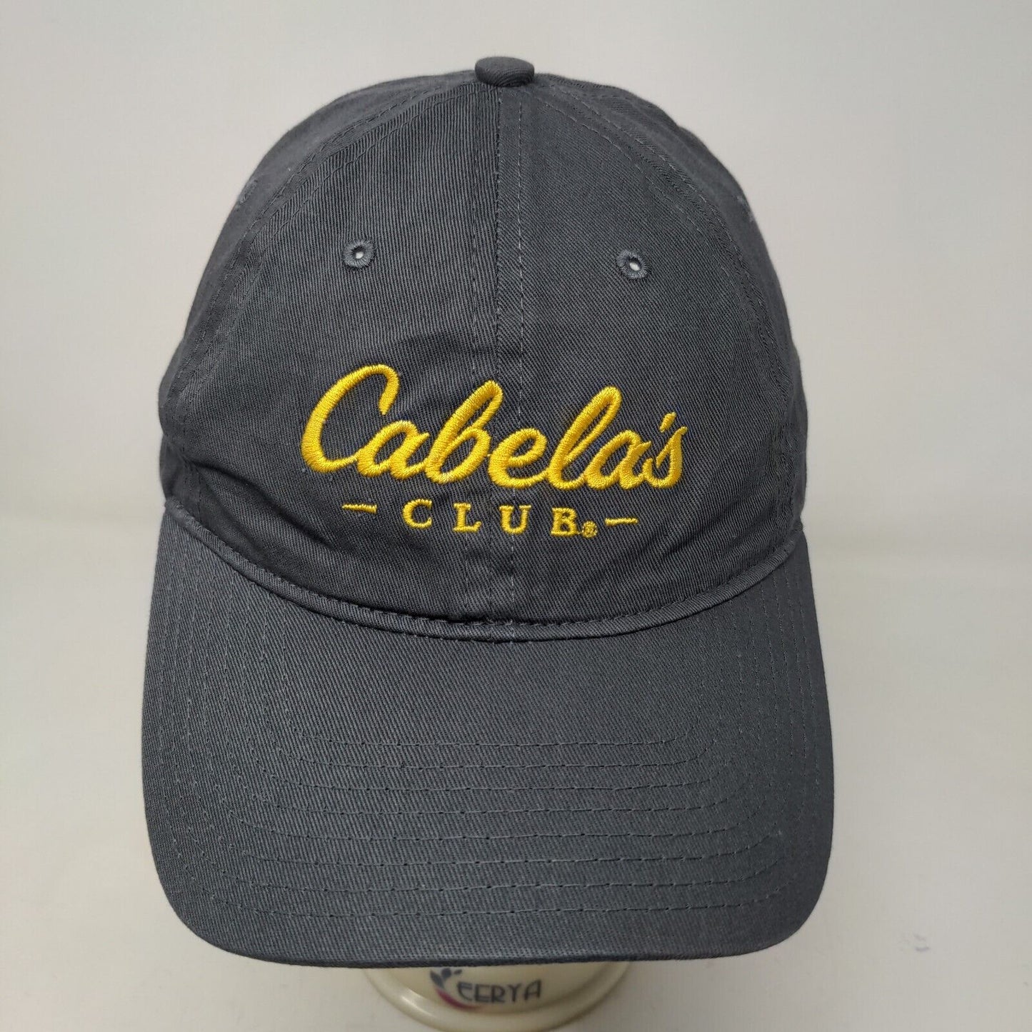 Cabela's Club Men's Slideback Hat Gray Size OSFM Embroidered Logo