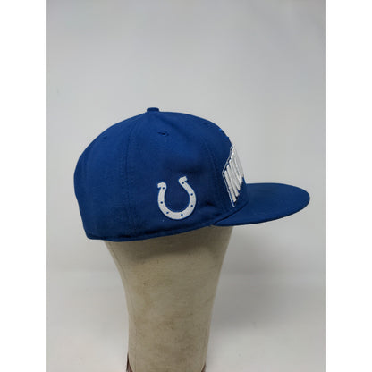 NFL Indianapolis Colts New Era 59Fifty Fitted Hat Size 7 3/8 Blue Embroidered