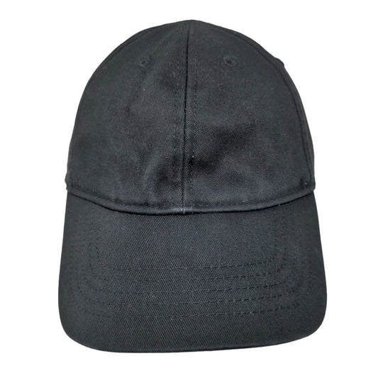 Unbranded Men's Strapback Hat Black Adjustable Blank 100% Cotton