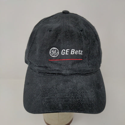 GE General Electric Betz Black Ball Cap Hat Slideback Adjustable Embroidered